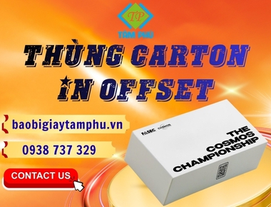 Thùng carton in offset là gì? Ưu điểm, quy trình in và  ứng dụng trong bao bì 